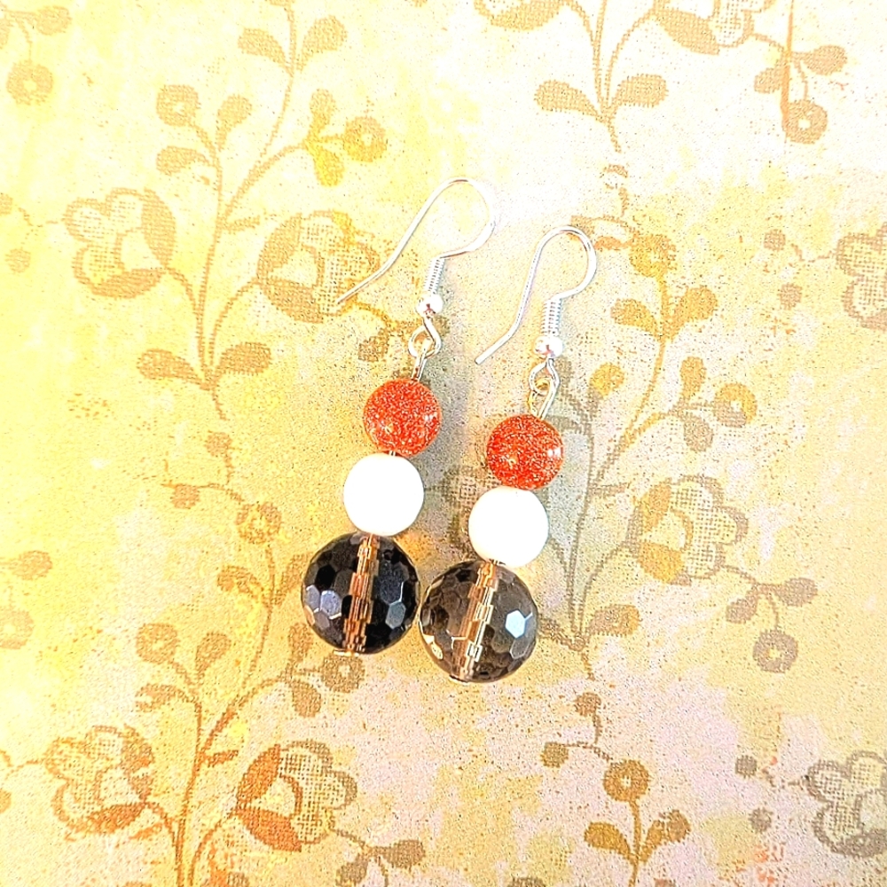 Elegant Multicolor Gemstone Dangle Earrings